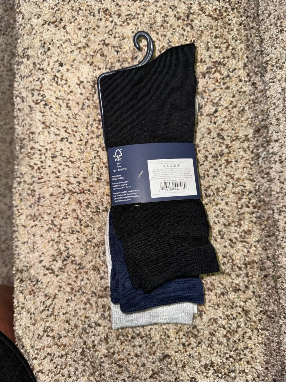 GAP Men’s Grey Crew Socks – 3 Pack